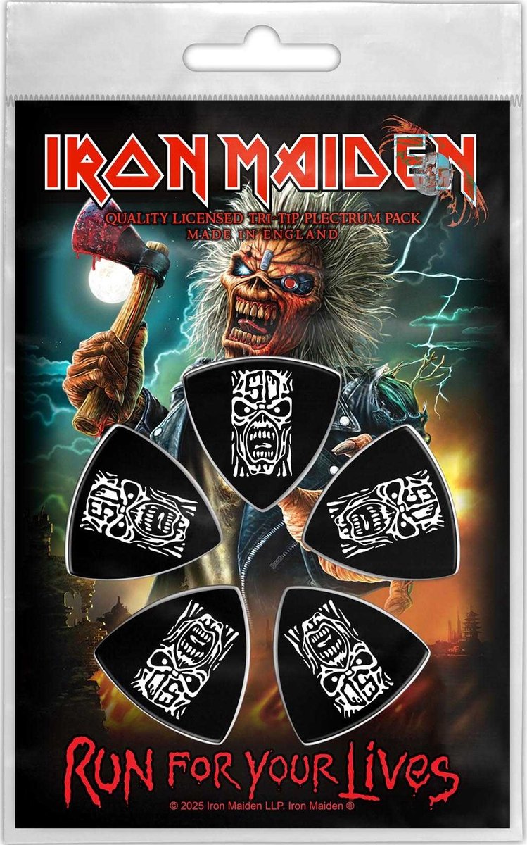 Iron Maiden Run For Your Lives Unisex Plectrumset - meerkleurig - Standard