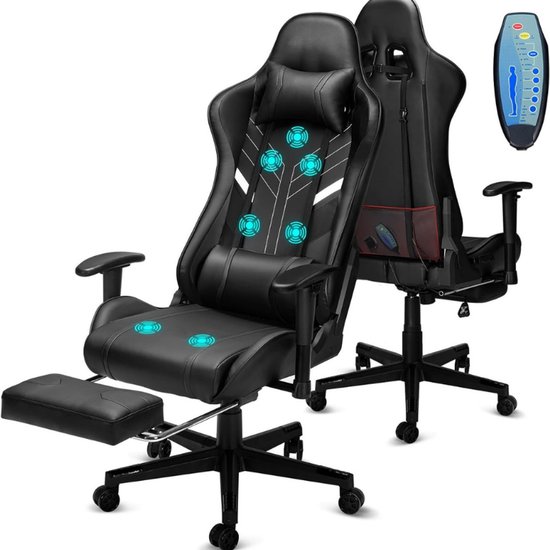 Krüger&Matz GX-150 Gamestoel met LED verlichting - Gaming chair - RGB - Zwart