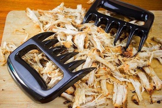 Set van 2 gepulste varkensvlees shredder klauwen, vlees klauwen en beer