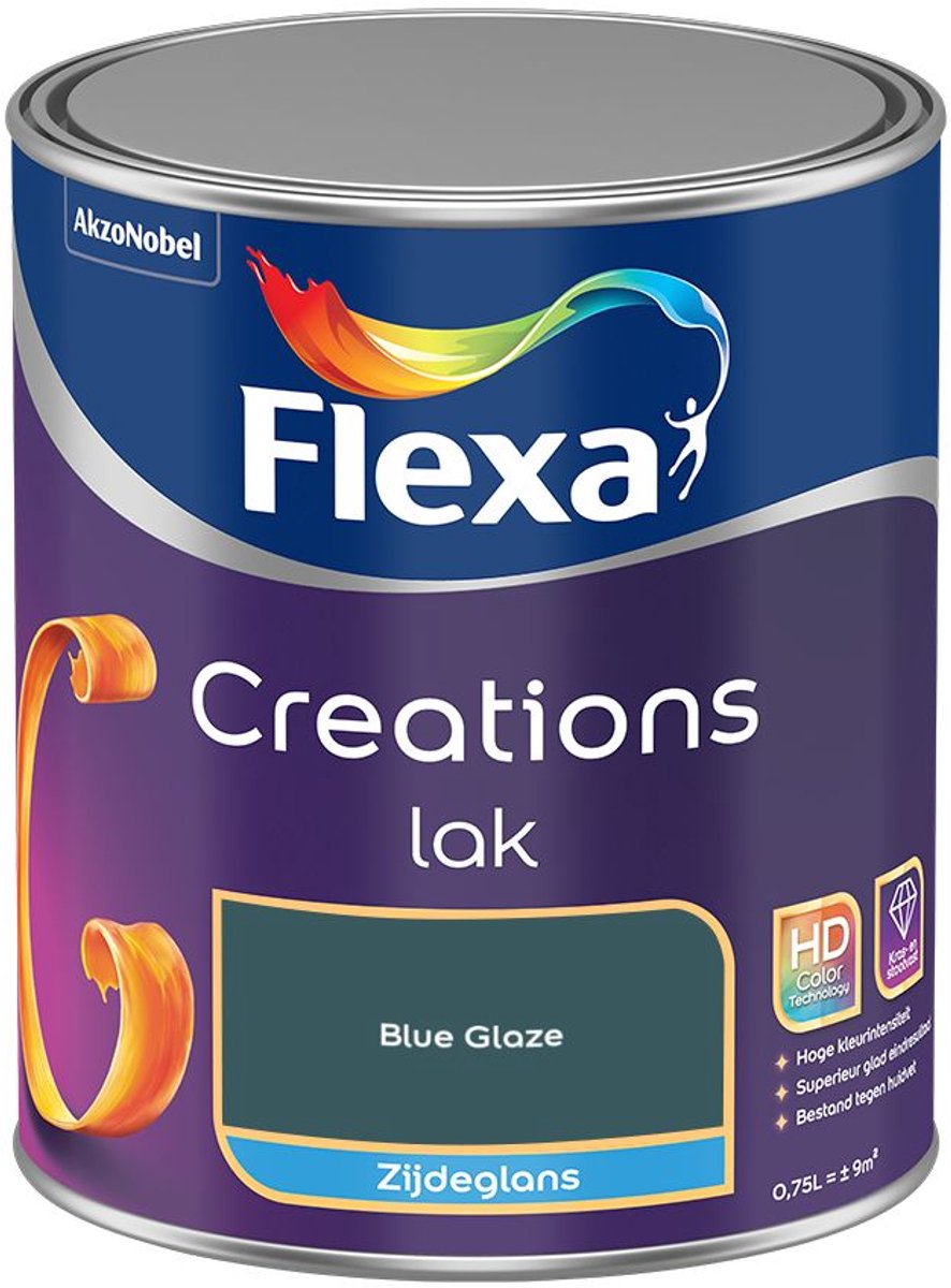 Flexa - Creations Lak Zijdeglans - Blue Glaze - Mengverf - 0.75 L