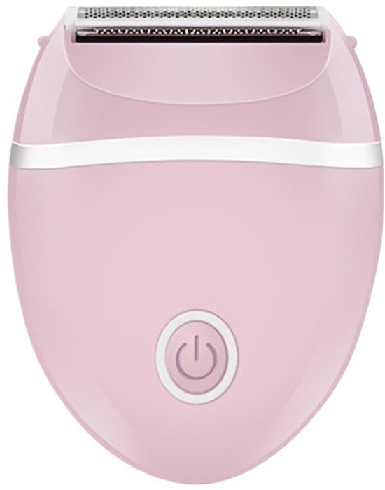 Elektrisch scheerapparaat voor vrouwen: compact, snoerloos nat en droog scheerapparaat, glad lichaam, dubbele trimmer - bikinilijn, snel en gemakkelijk mee te nemen. (Roze)