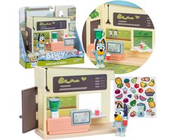 Bluey FIGUURENSET Mini-bar met sapjes, figuren voor kinderen, BEWEEGBARE ELEMENTEN 3+