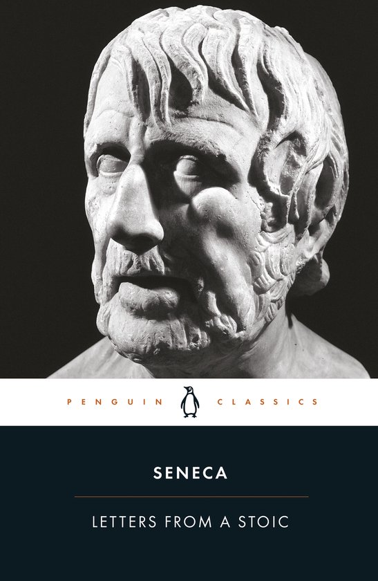 Ruben is een buste van de Romeinse filosoof Seneca, met tekst van Penguin Classics.
