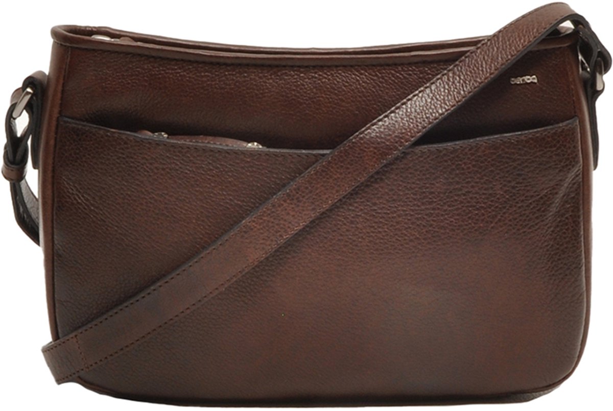 Berba Kleine Crossbodytas / Schoudertas Dames - Leer - Lucca - Licht Blauwe