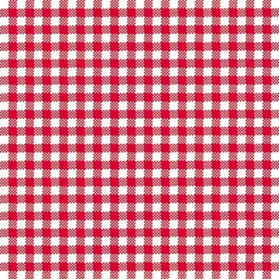 Serviettes à carreaux rouge et blanc, 3 épaisseurs.