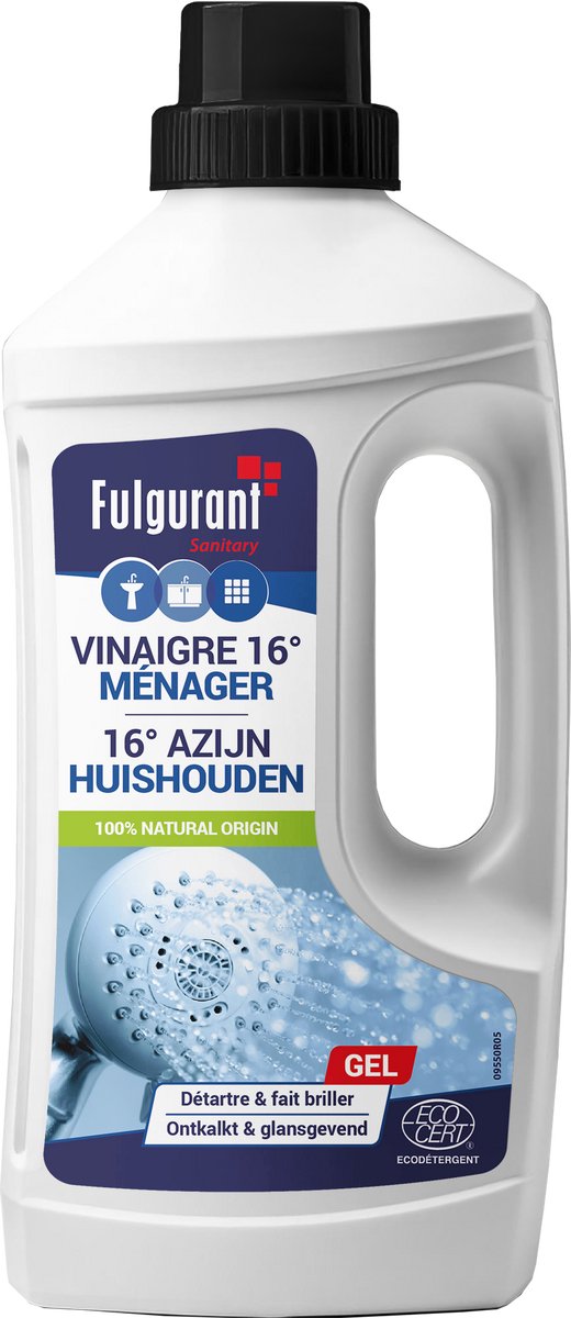 Fulgurant - Huishoudazijn gel 14° - Ultra-effectieve ontkalker - 1L