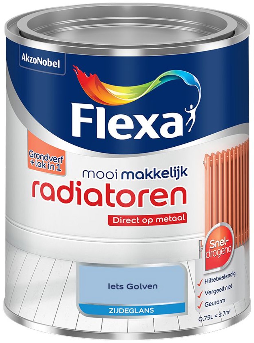 Flexa - Mooi Makkelijk Radiatoren Zijdeglans - Iets Golven - Mengverf - 750 Ml