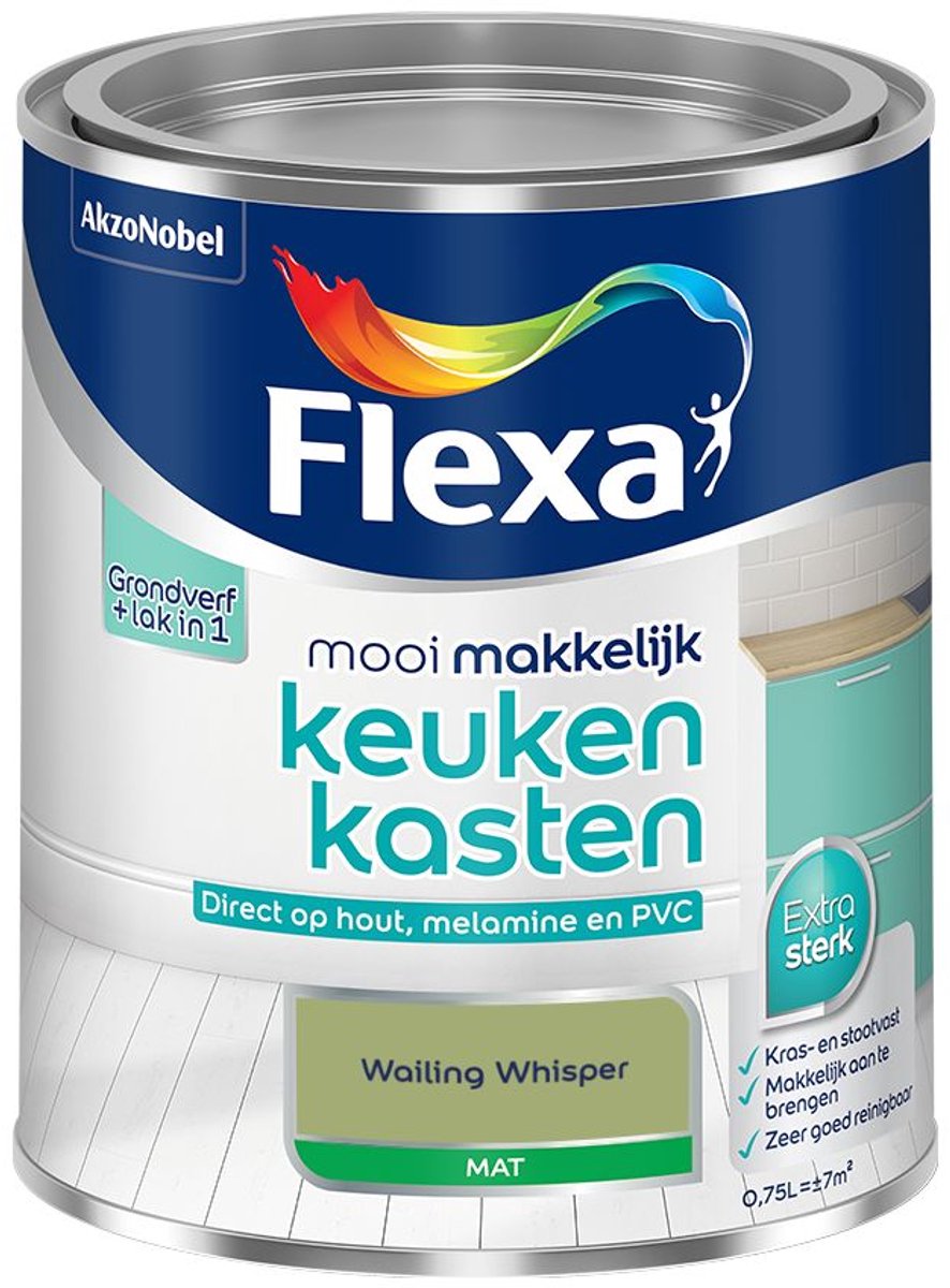 Flexa - Mooi Makkelijk Keukenkasten Mat - Wailing Whisper - Kleur van het jaar 2026 - Mengverf - 0.75 L