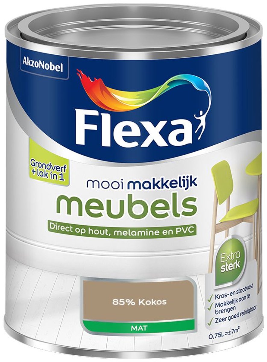 Flexa - mooi makkelijk meubels mat - 85% Kokos - Mengverf - 0.75 L