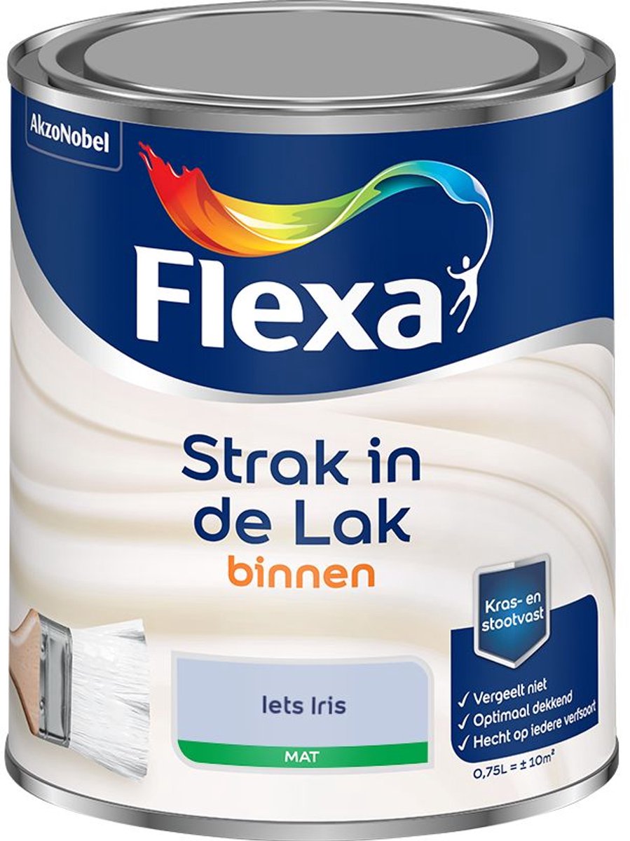 Flexa - Strak in de Lak Binnenlak Mat - Iets Iris - Mengverf - 0.75 L