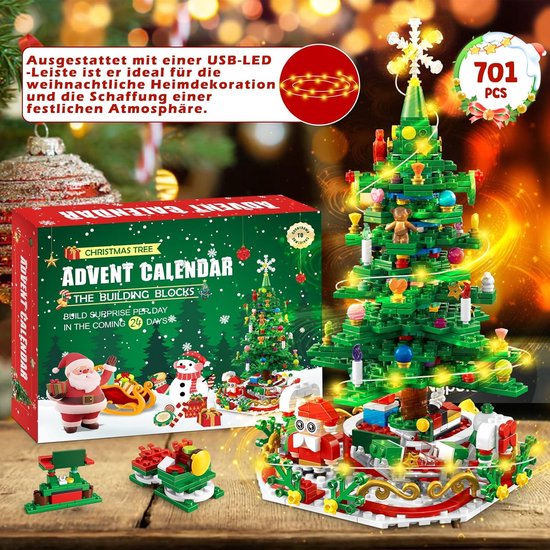 Calendriers de l'Avent Imprimés en 3D 2025 pour Enfants - Ensemble de Jouets de Calendrier de l'Avent Compte à Rebours de 24 Jours - Cadeaux de Noël Calendriers de l'Avent pour Garçons