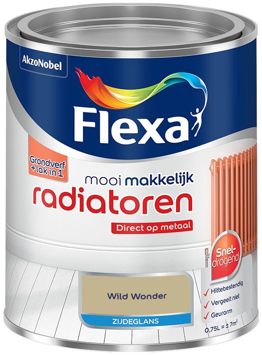 Flexa - Mooi Makkelijk Radiatoren Zijdeglans - Wild Wonder - Mengverf - 0.75 L