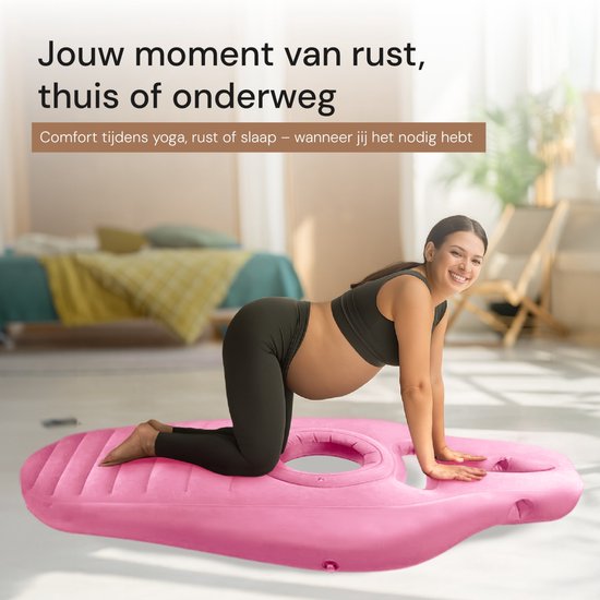 Grokos - Zwangerschapskussen - Kussen - Buikkussen - Lichaamskussen - Zwanger - Zwangerschapskleding - Zwangerschap - Borstvoedingskussen - Zijslaapkussen - Roze van Grokos — afbeelding 3