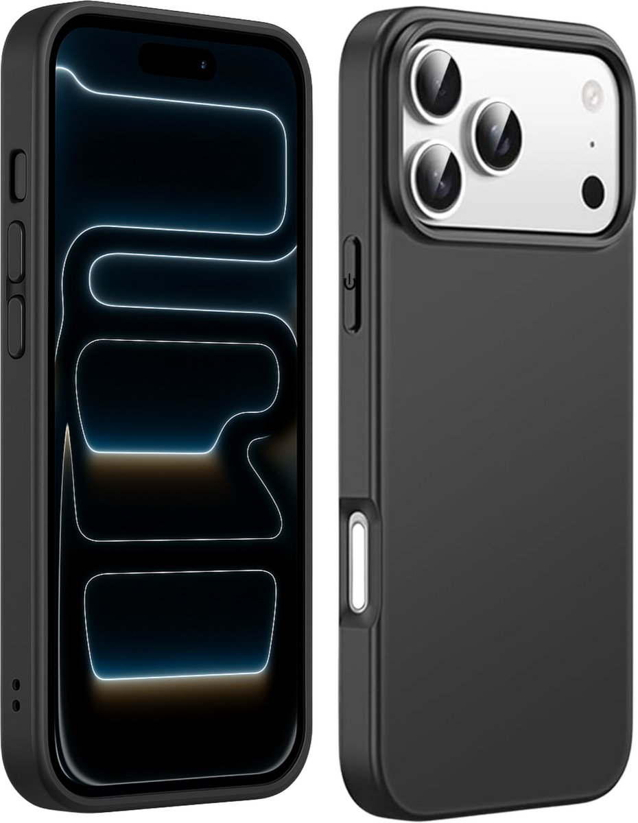 iPhone 17 Pro - Hoesje backcover Shockproof siliconen Zwart