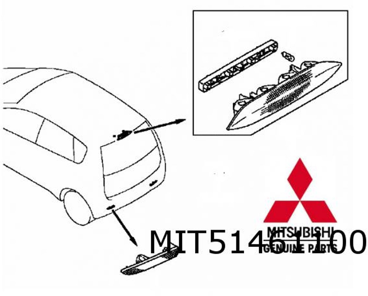 MItsubishi Colt VI (5-drs.) derde remlicht Origineel! MR957379