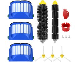Borstelset geschikt voor Roomba 600-serie - 10-delige accessoirekit (zijborstels, filters, eindborstel, enz.) voor robotstofzuiger