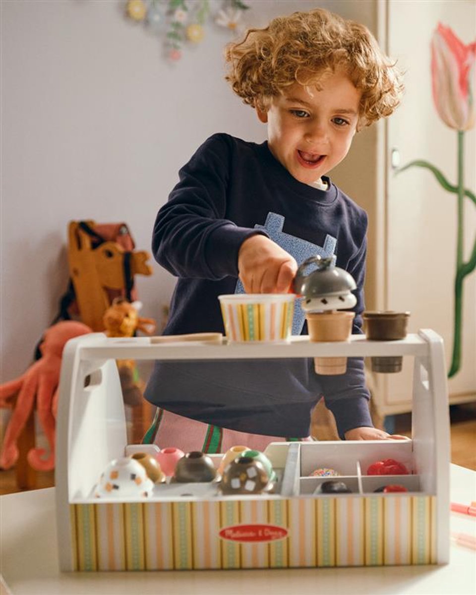 Melissa & Doug – Houten ijskraam speelset – Inclusief ijsschep — afbeelding 3