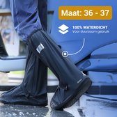 Sur-chaussures imperméables - Couvre-chaussures de pluie - Surchaussures de pluie - Bottes de pluie - Avec bande réfléchissante - Avec semelle antidérapante - Taille 36-37 - S