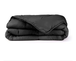 Felman 2-in-1 Dekbed - Wasbaar Dekbed - Dekbed Zonder Overtrek - Alle Seizoenen - Zwart - Antraciet - 240 x 200 cm