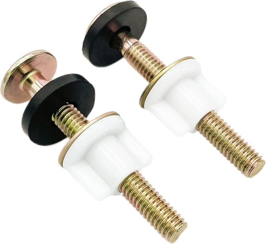 5x Natuurlijk nylon zeskant, M12 x 150 mm, kunststof bouten en moeren, sluitringen, zeskant, nylon