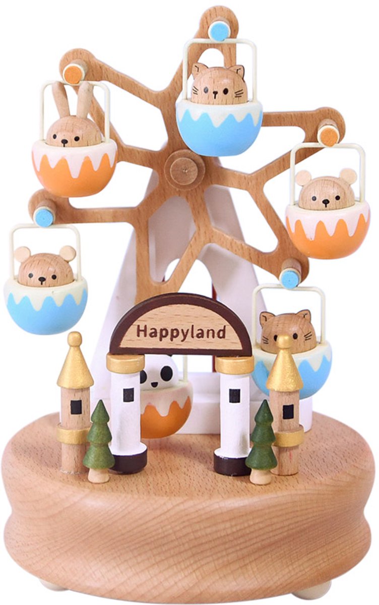 Bébli - Wooden Music Box Ferris Wheel Family - Melody: 'Love story'