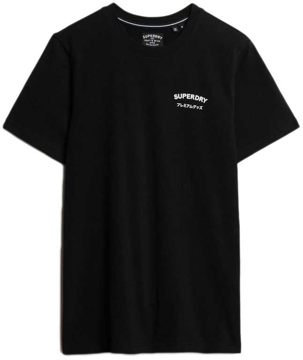 Superdry British Design Relaxed T-shirt Heren T-shirts Zwart