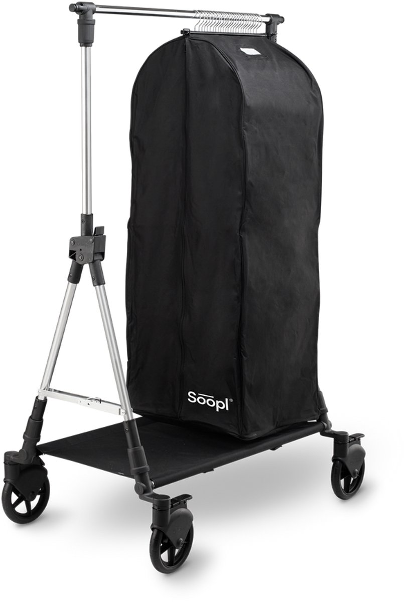 Soopl Fashion Bag XL - Speciaal ontwikkeld voor de Soopl Fashion Trolley - Voor al je hangende kleding - Zwart, design - Waterafstotend