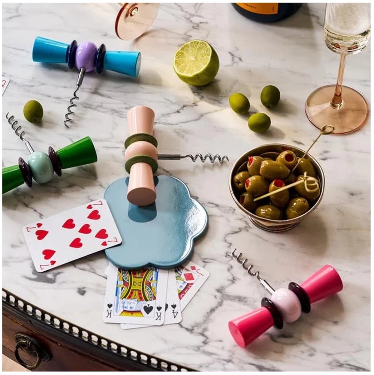 Addison Ross - Kurkentrekker Bow Tie Leaf & Eau de Nil - Keukenaccessoires
