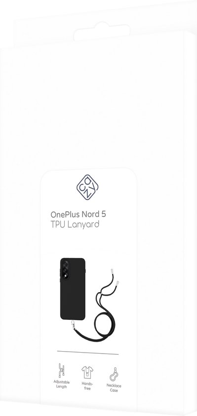 Étui Cazy avec cordon pour OnePlus Nord 5 - Étui flexible - Zwart