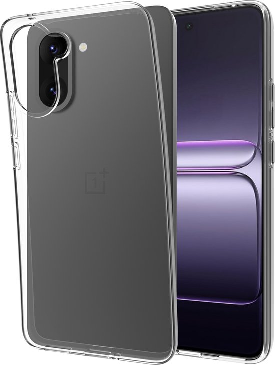 Cazy hoesje met koord geschikt voor OnePlus Nord CE5 Hoesje met Koord - Flexibele Case - Transparant