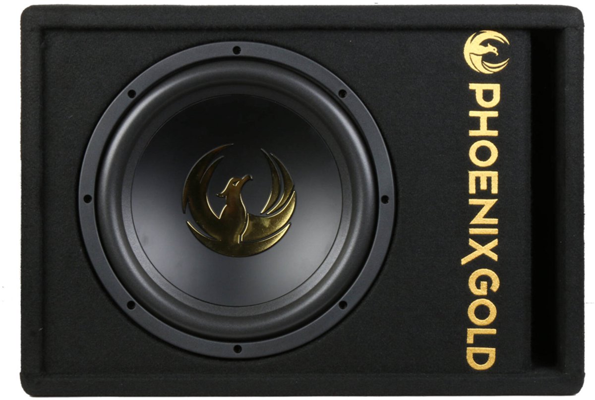 Phoenix Gold Z12AB 12 inch active subwoofer gepoort incl kabels en bass regelaar / Auto bass subwoofer