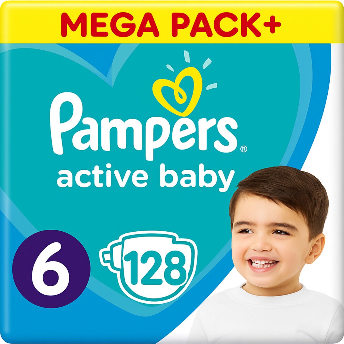 Pampers Active Baby Luiers Maat 6 (13-18 kg) - 128 stuks
