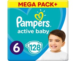 Pampers Active Baby Luiers Maat 6 (13-18 kg) - 128 stuks