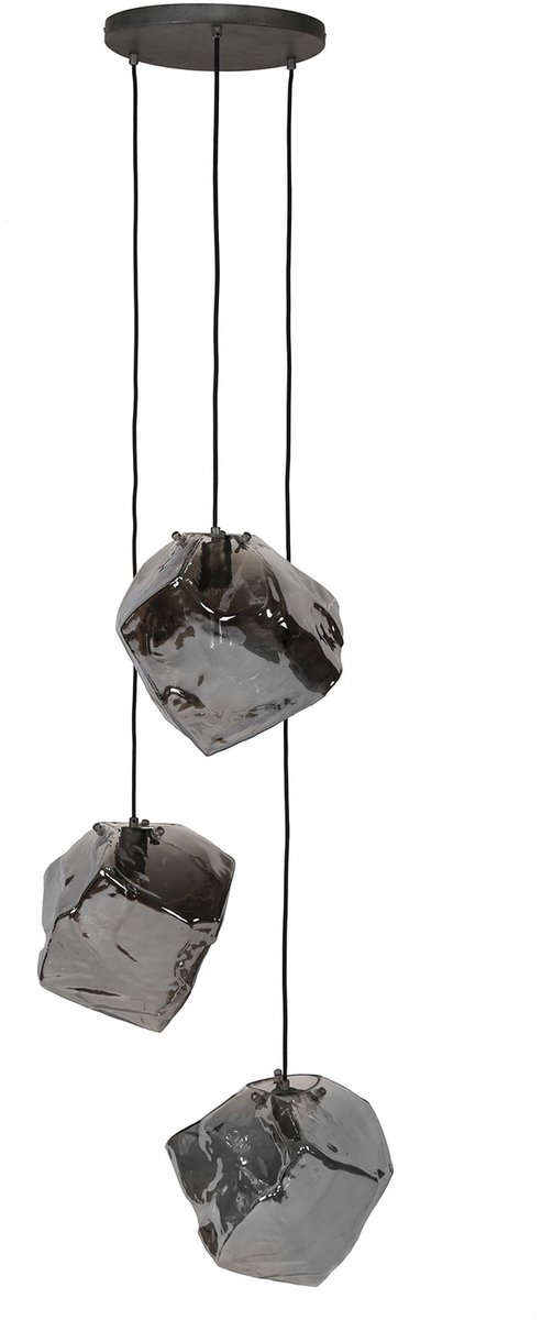 Giga Meubel Hanglamp Rock - Chrome - 3-Lichts - 50x50x150cm