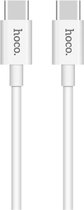 HOCO X23 Skilled USB-C naar USB-C 3.0A PD Snellader kabel 1 meter wit - voor Android, Apple iPhone, iPad en MacBook