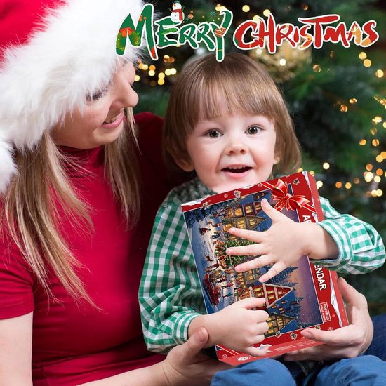 Calendrier De L'Avent Puzzle 2025 - 1008 Pièces, 24 Jours De Compte à Rebours, Cadeau De Noël Pour Toute La Famille