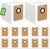 12STUKS Stofzakken reserveonderdelen - geschikt voor Tapo RV30 Max - RV30 Max Plus - RV20 Max Plus - RVA202 - grote capaciteit vliesstoffen - stofzuigerzakken - accessoires - robotstofzuiger accessoireset - reserveonderdelen