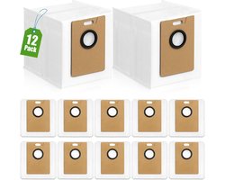 12STUKS Stofzakken reserveonderdelen - geschikt voor Tapo RV30 Max - RV30 Max Plus - RV20 Max Plus - RVA202 - grote capaciteit vliesstoffen - stofzuigerzakken - accessoires - robotstofzuiger accessoireset - reserveonderdelen