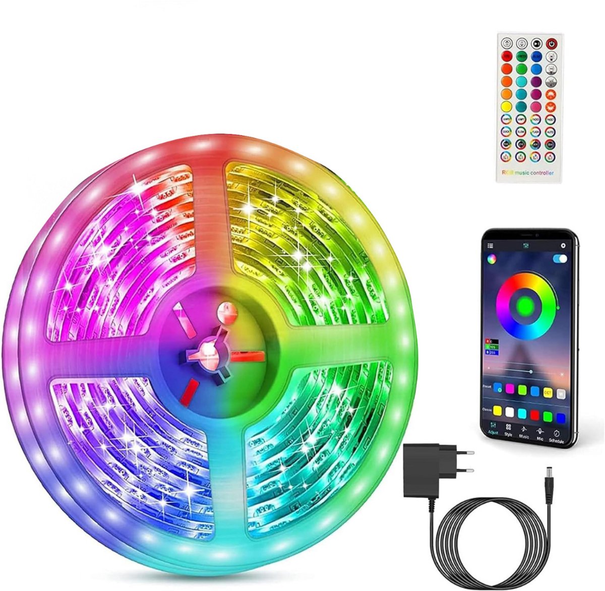 Auto Interieur Verlichting - Led Strip Auto – 6M – Met App - RGB
