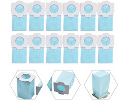 12x Stofzakken - geschikt voor Makita DCL182ZB, DCL182, CL107FD, DCL282, CL121D, CL002G - 194566-1 Blauw - voor kruimeldief snoerloos, handstofzuiger