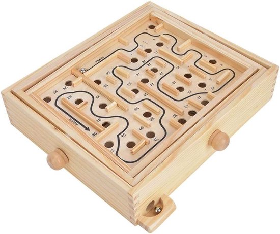 Allecto plus - Houten Doolhof Bordspel voor Kinderen - Educatief Speelgoed en Vrije Tijd Vermaak