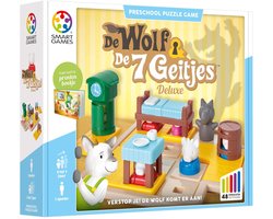 SmartGames De Wolf en de 7 Geitjes - Logisch Denkspel voor Kleuters & Jonge Kinderen - 48 Opdrachten met Prentenboek - Educatief Solospel - Vanaf 3 Jaar