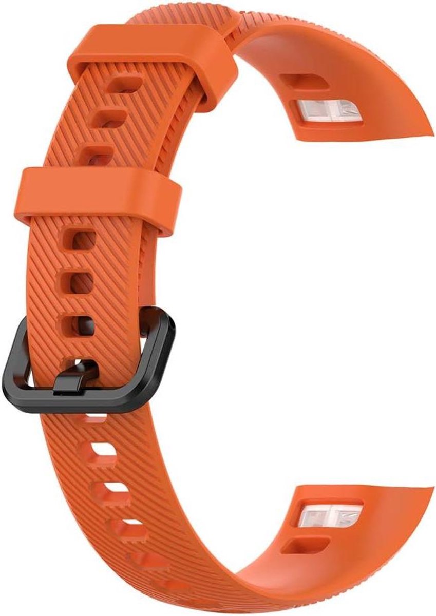 Allecto plus - Zachte siliconen polsband vervangende horlogeband armband - Oranje - Geschikt voor Band 3 Pro en Band 4 Pro - Comfortabel en duurzaam