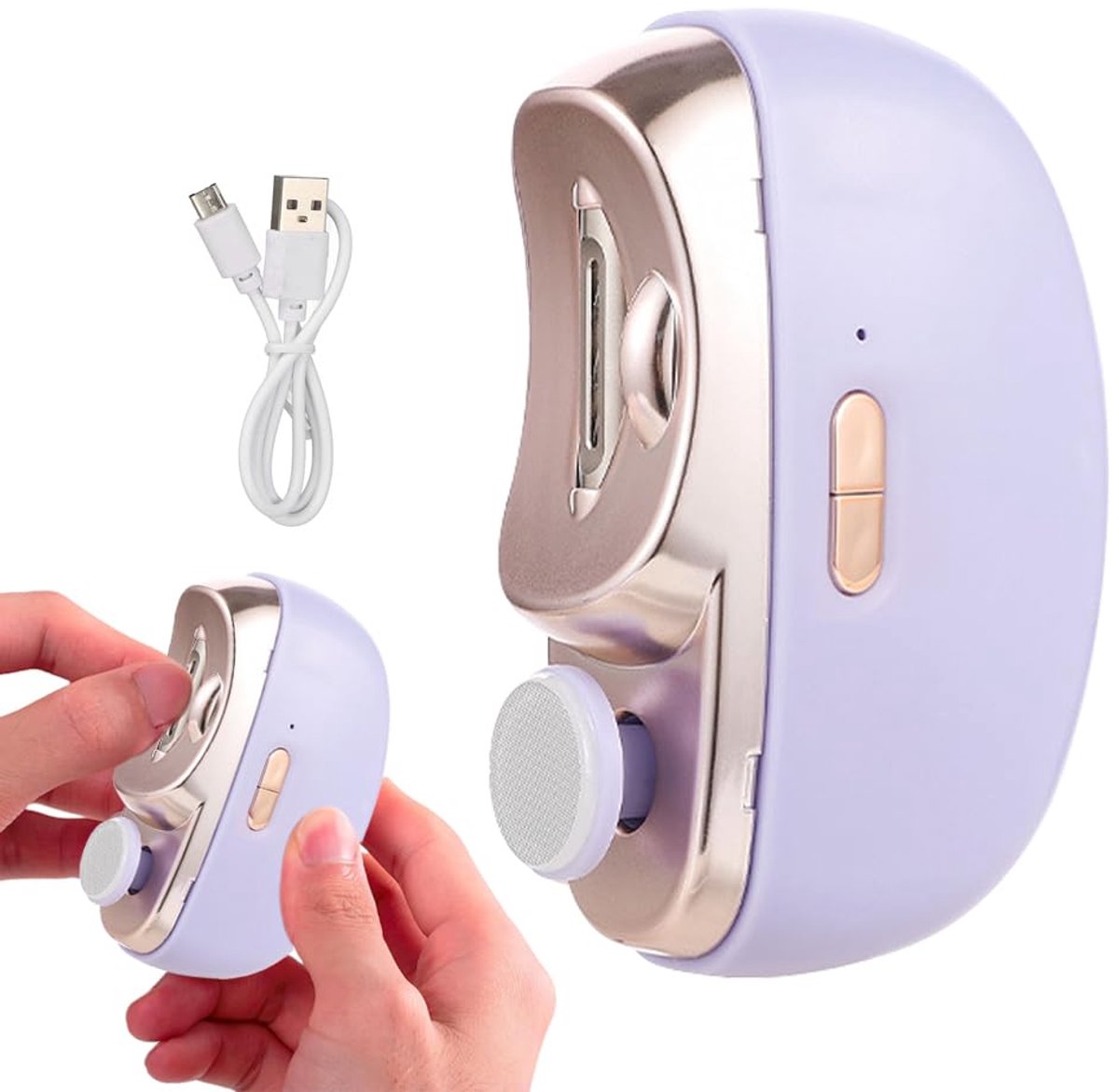 QTTVBTNA -Elektrische Nagelknipper voor Baby & Volwassenen – Veilig, Stil (≤50 dB) – Automatische Nagelopvang