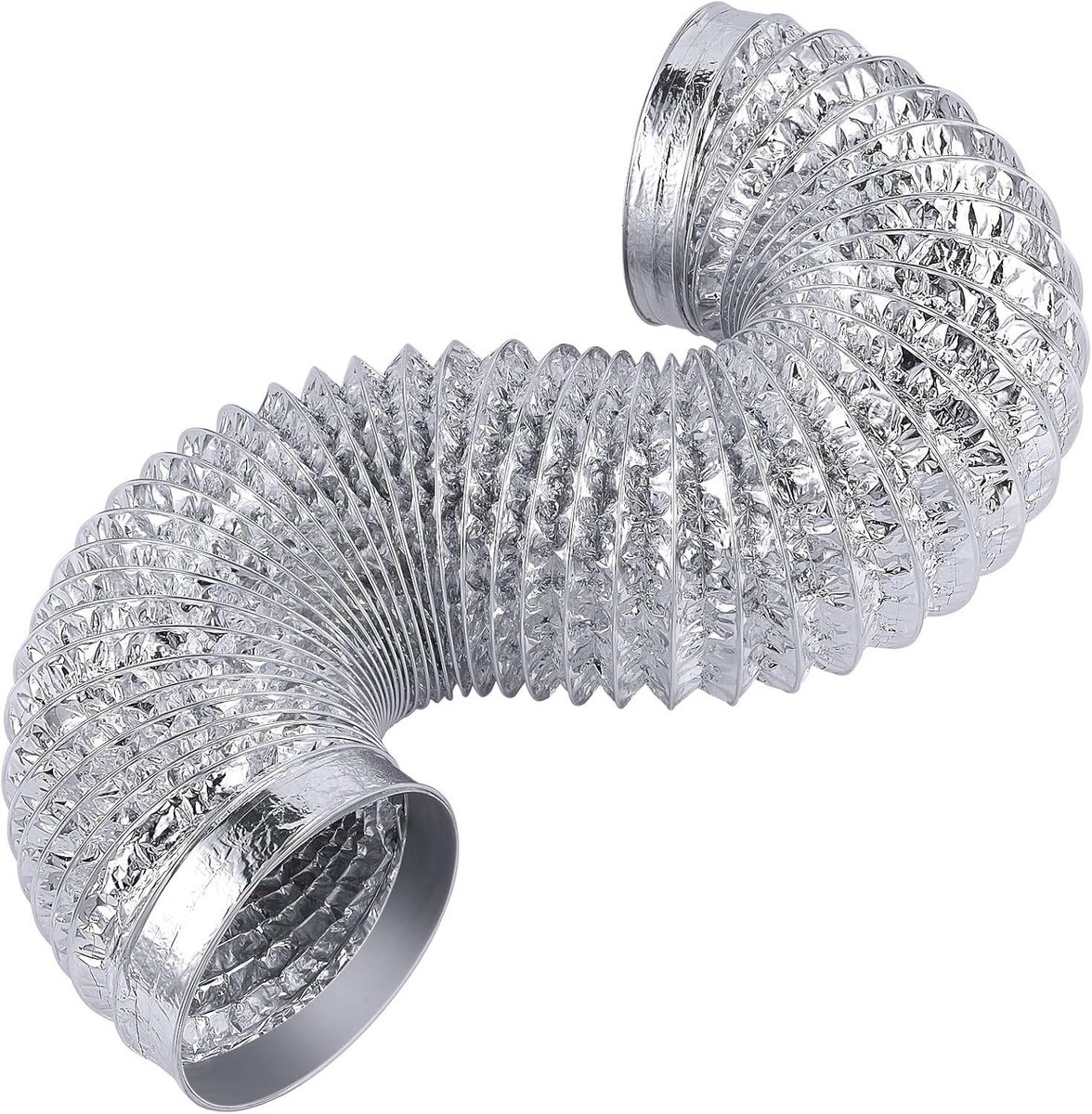4m robuuste flexibele droge uitlaatslang- 12 voet lang- extra dikke aluminium airconditioningkanaalset (6 lagen)