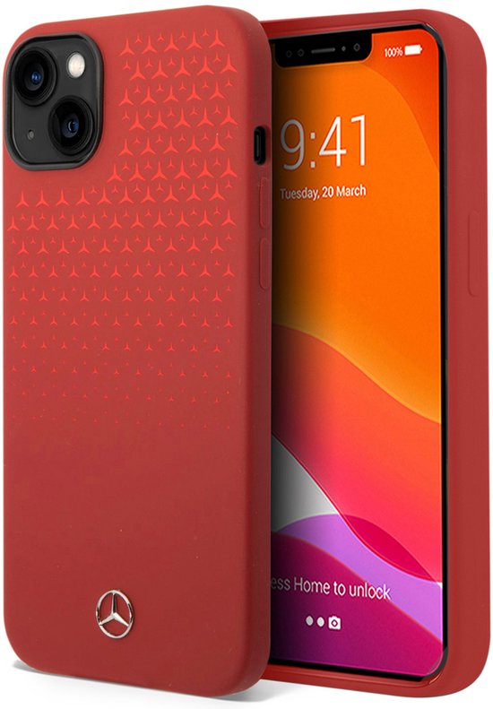 Mercedes-Benz Back cover - iPhone 14 Plus & 15 Plus - Rood - Schokabsorberend - Dubbellaags Design van Merkloos — afbeelding 2