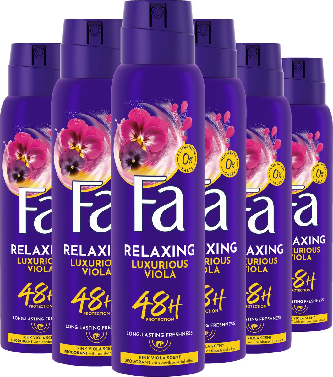 Fa Luxurious Moments Deo spray 6 x 150ml - Grootverpakking