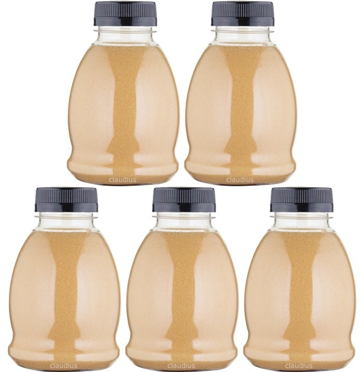 Scrubzout Sweet Orange & Cedarwood - 375 gram - Fles met zwarte dop - Set van 5 stuks - Hydraterende Lichaamsscrub