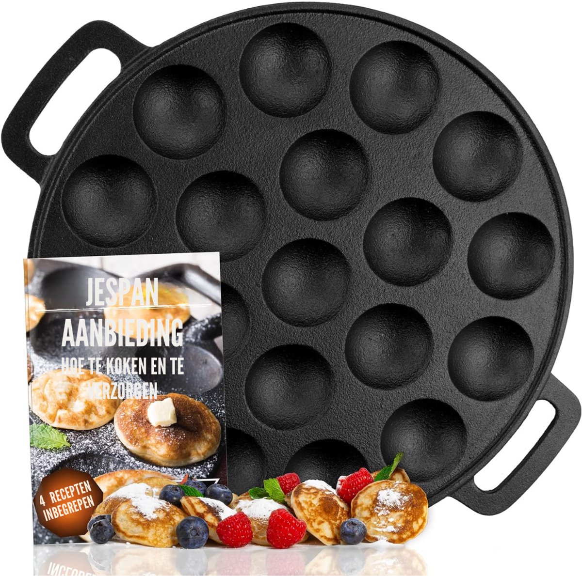 MMP® Poffertjespan electrisch - Poffertjespan - Poffertjespannen - Zwart - 25cm x 24cm x 5cm