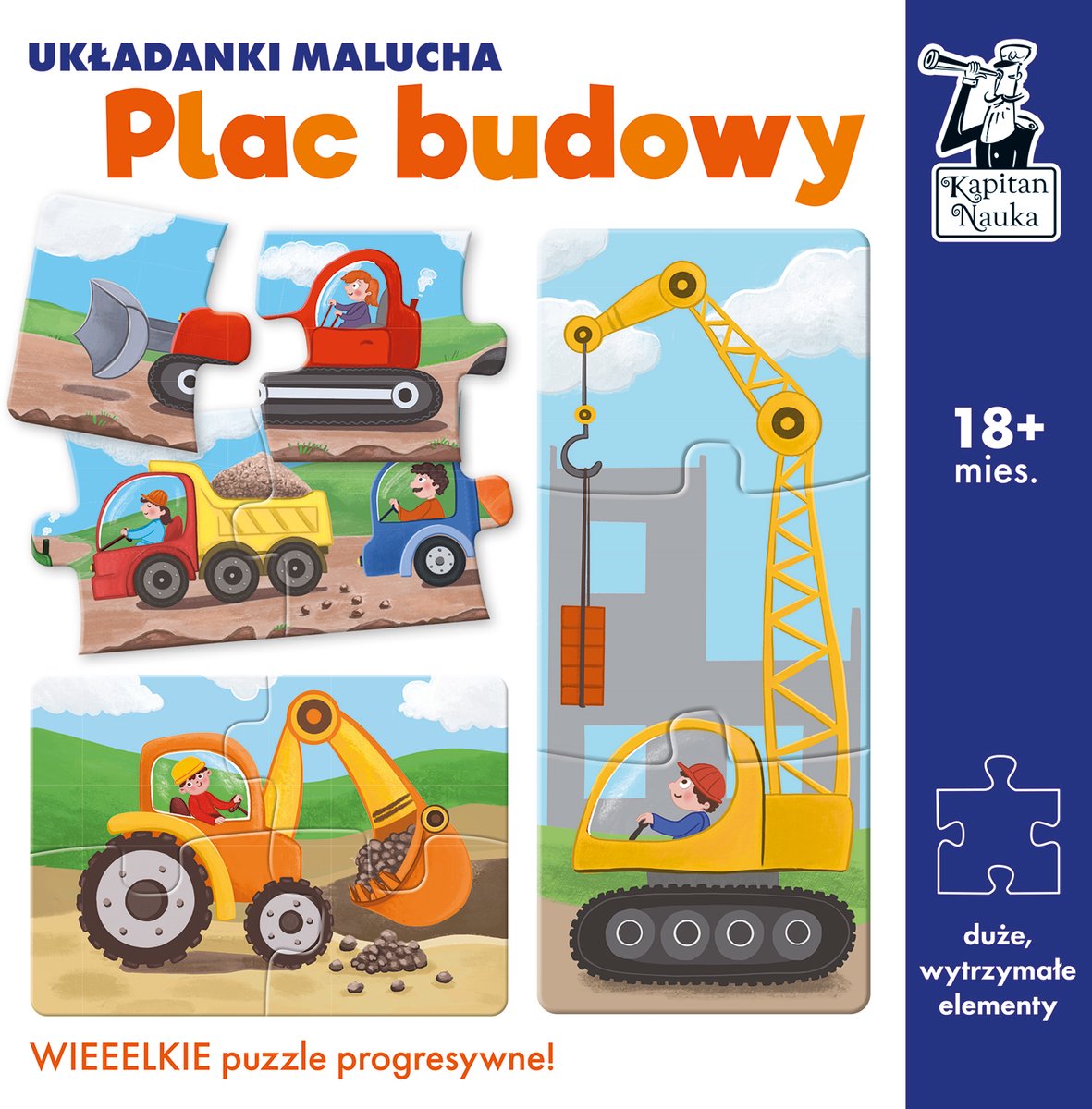 Plac budowy Układanki malucha Kapitan Nauka - Bouwplaats Puzzels voor peuters Kapitan Nauka